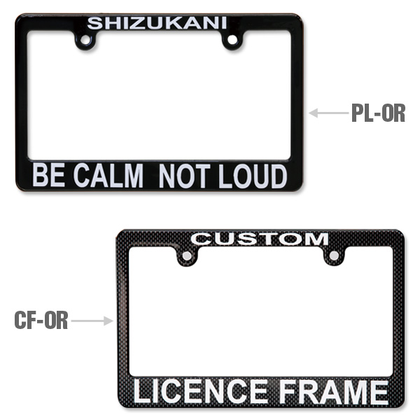 Original Custom License Plate Frame Black for Motorcycle
