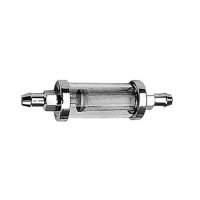 Clear／Chrome Fuel Filter 5/16 inch