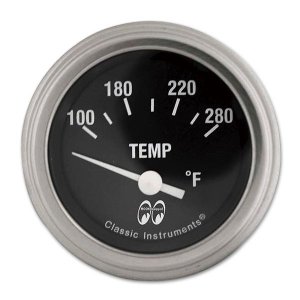 Photo1: MOON Equipped 2inch Water temperature (Electric)   (Black)