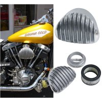 Finned clamshell cast air cleaner