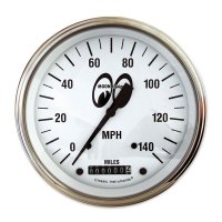 MOON Equipped 4 5/8inch 140MPH Speed Meter   (White)