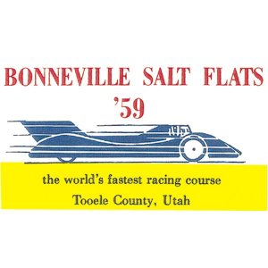 Photo1: HOT ROD Sticker BONNEVILLE SALT FLATS '59 Sticker