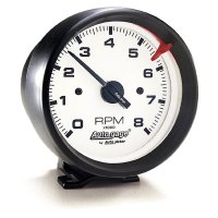 Auto Gauge 8000RPM White Face Tachometer  Cylinder for 4/6/8  Black Cup