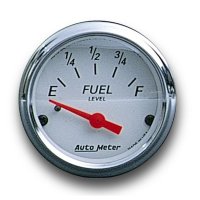 Arctic White / Red  Pointer Fuel Level Meter