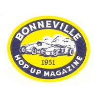 HOT ROD Sticker 1951 BONNEVILLE HOP UP MAGAZINE Sticker