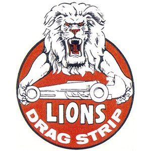 Photo1: HOT ROD Sticker LIONS DRAG STRIP Sticker
