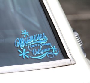 Photo2: MOONEYES California Pinstripe Sticker Blue