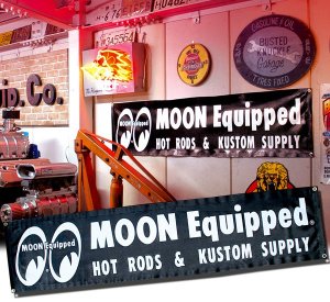 Photo2: MOON Equipped Black Vinyl banner