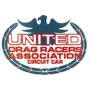 Photo1: HOT ROD Sticker UNITED DRAG RACER ASSOCIATION CIRCUIT CAR Sticker