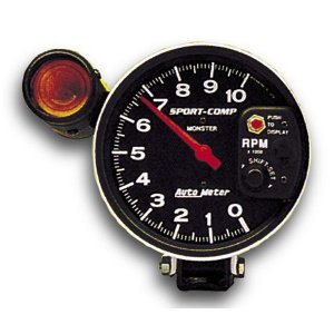 Photo1: Sports Comp  5inch 10000RPM Shift Light Tachometer Cylinder for 4/6/8