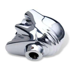 Photo2: Chrome Shift Knob Skull with Goggles