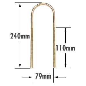 Photo1: Small U Bolt for Jimny before JA111 (Front right)