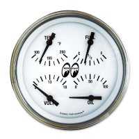 MOON Equipped 4 5/8inch QUAD Gauge (White)