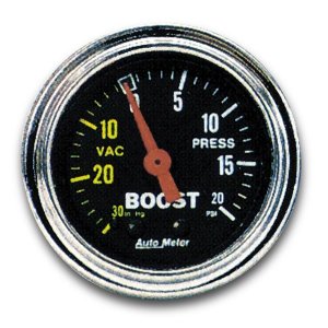 Photo1: Mechanical Traditional  Gauge Boost  (30 in Hg.-Vac/20psi)