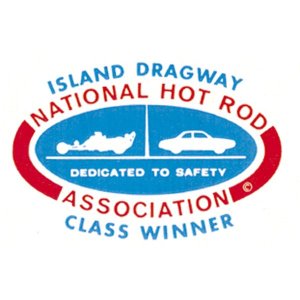 Photo1: HOT ROD Sticker NHRA ISLAND DRAGWAY Decal