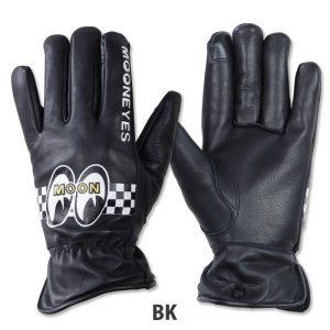 Photo2: MOON Winter Leather Gloves