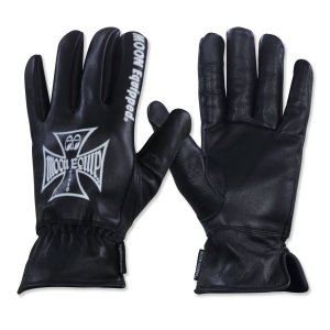 Photo1: MOON Equipped Iron Cross Winter Leather Gloves