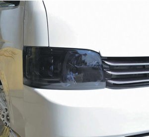 Photo1: Smoke Light Cover Plane type/Dark Smoke  (Removable)