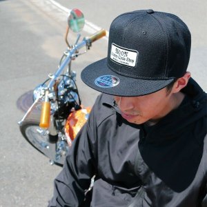 Photo1: MOON Custom Cycle Shop Flat Hat Visor Cap
