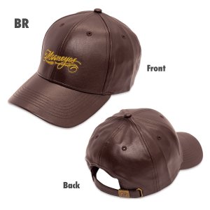 Photo3: MOON Brush Logo Faux Leather Hat