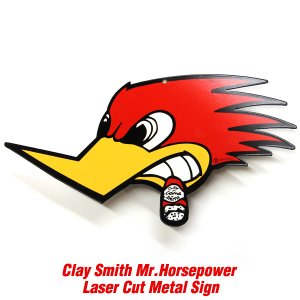 Photo1: Clay Smith Mr. Horsepower Laser Cut Metal Sign