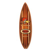 Clay Smith Woodie Surfboard Metal Sign
