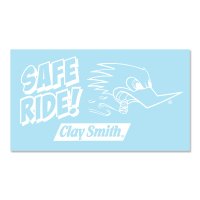 Clay Smith Safe Ride Sticker (White)