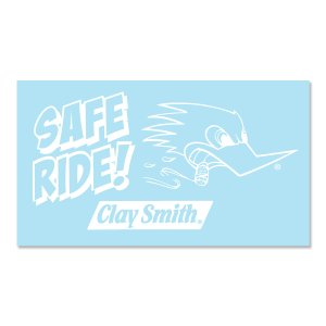 Photo1: Clay Smith Safe Ride Sticker (White)