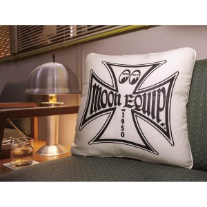 Photo1: MOON Equipped Iron Cross Cushion Cover