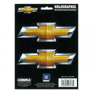Photo1: HOLOGRAPHIX Decal Chevy Bowtie
