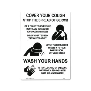 Photo1: Cover Your Cough Sticker