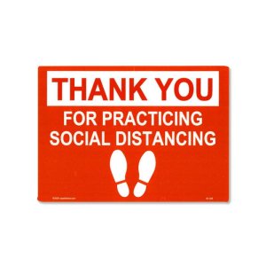Photo1: Thank You Social Distancing Sticker