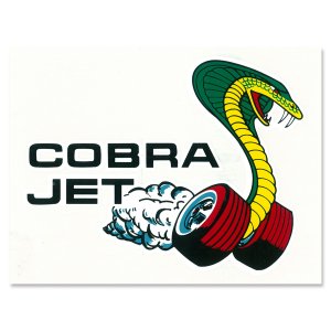 Photo1: Hot Rod Nostalgic Sticker Cobra Jet Window Decal