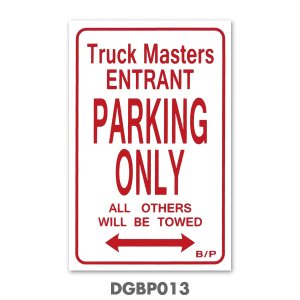 Photo1: Blue Panic Truck Masters Parking Only Decal