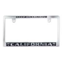CALIFORNIA License Plate Frame CH/BK JPN Size