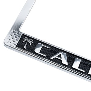 Photo3: CALIFORNIA License Plate Frame CH/BK JPN Size
