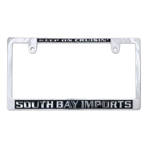 Photo1: SOUTH BAY IMPORTS License Plate Frame CH/BK JPN Size