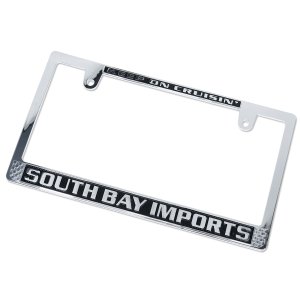Photo4: SOUTH BAY IMPORTS License Plate Frame CH/BK JPN Size