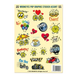 Photo1: MOONEYES Pop Graphic Sticker Assort