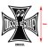 Photo2: MOON Equip. Iron Cross Sticker L size (2)