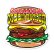 Photo1: MOON Burger Sticker (1)