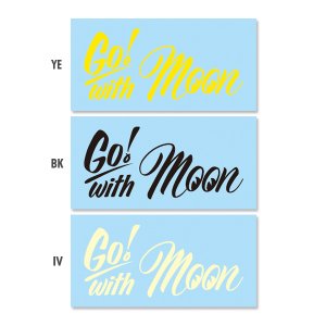 Photo1: Go with MOON Sticker