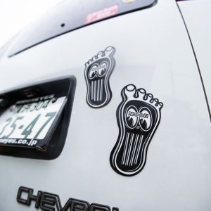 Photo1: MOONEYES Barefoot Gas Pedal Decal