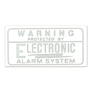 Photo1: HOT ROD Sticker ALARM SYSTEM Decal White