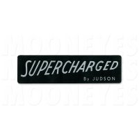 HOT ROD Sticker SUPERCHARGED BY JUDSON Silver Lettering