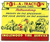 HOT ROD Sticker POS-A-TRACTION RACING TIRES Sticker