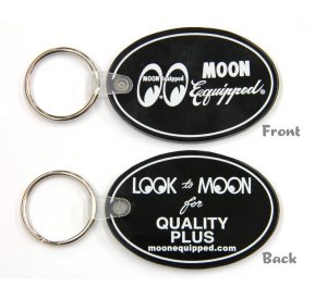 Photo1: MOON Equipped Oval Rubber Key Ring
