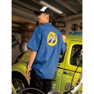 Photo2: MOON Line Panel Work Shirt