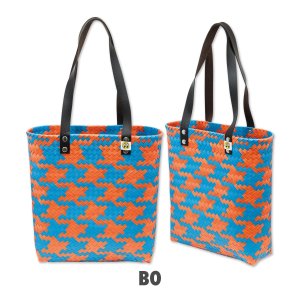 Photo3: MOON Woven Checker Bag