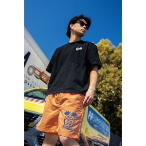 Photo2: MOON Palm Tree Nylon Short Pants